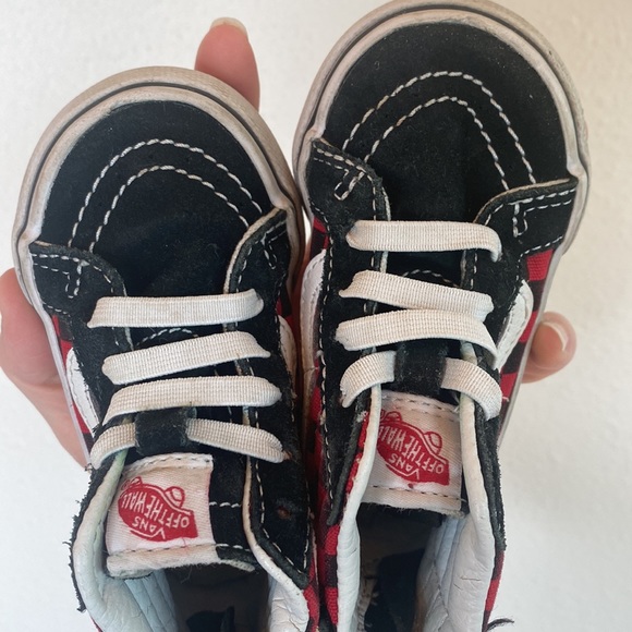 Vans Checkered high top shoes size 4 - Picture 7 of 10